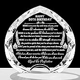50th Birthday gifts for Women Men - Crystal Heart Gifts Personalized 1976 50 Year Old Birthday Present For Her Him - Happy 50th Birthday Gifts Ideas For Mom Dad Unique