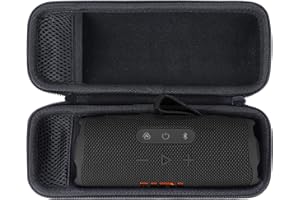 Lebakort Hard Case Compatible with JBL Flip 7 6 5 4 Waterproof Portable Speaker (Black Case)