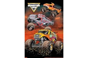 Monster Jam - Alien Invasion, Soldier Fortune, Whiplash Wall Poster, 34L" x 22.4W", Premium Unframed Version