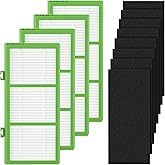 HAPF300AHD-U4R True HEPA Filters Replacement for Holmes AER1 Air Purifier, Parts # HAPF300AH-U4R, HAP242-NUC, 4 True HEPA + 8 Pre Filter