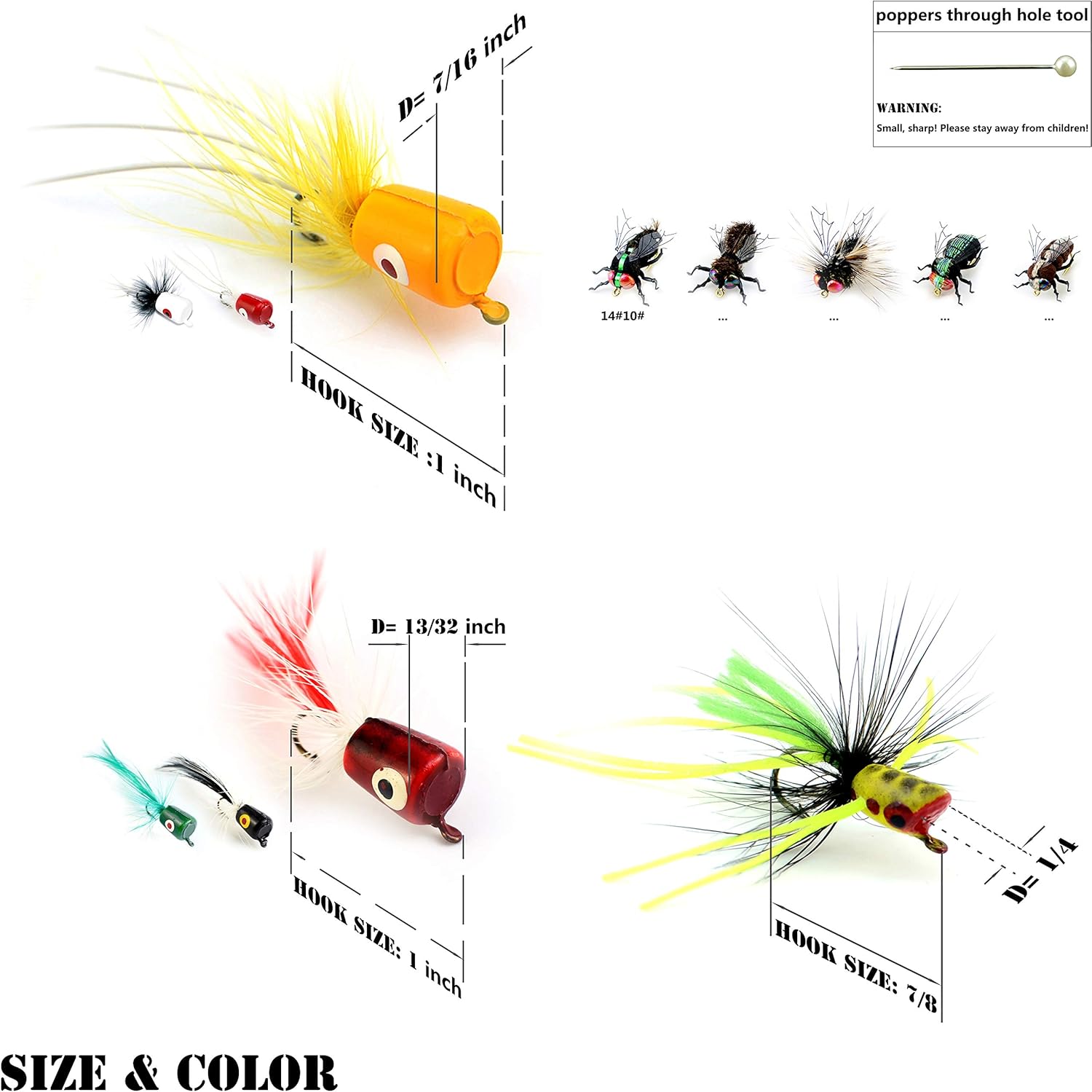 Amazon Co Jp フライフィッシングフライキット フライ詰め合わせ トラウトバスフィッシング フライボックス付き ドライ ウェットフライ ニンフ ストリーマー フライポッパー付き フライ ポッパー スポーツ アウトドア