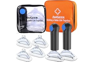 AnGeer EasyPumpVac Portable Suction Rescue Device 2-Pack, First Aid Kit for Kids and Adults, Airway Suction Device for Children and Adults