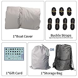 iCOVER Jon Boat Cover 14ft, Heavy Duty Waterproof