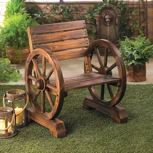 Amazon Com Rustic Country Decor Wagon Wheel Indoor Outdoor Chair Cabin Patio New Chairs