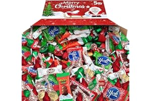 SWEETSIDE CANDY CO. Christmas Chocolate Mix - 5lb Bulk Pack of Christmas Candy Individually Wrapped, Ideal for Candy Stocking Stuffers, Perfect Chocolate Candy for Chocolate Lovers.