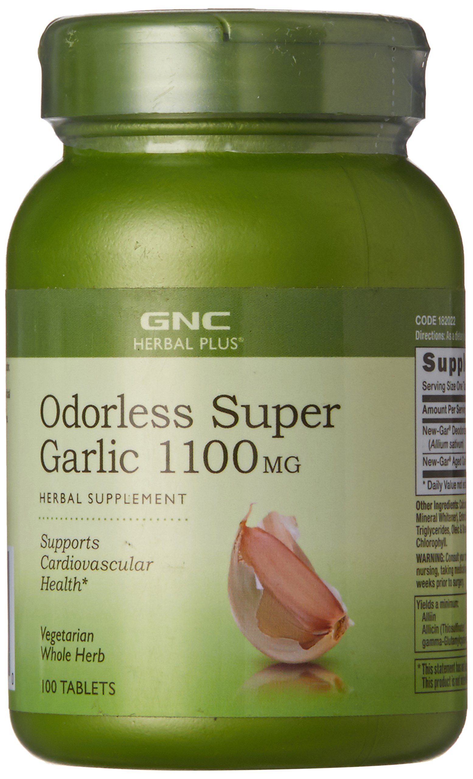 Mua GNC Herbal Plus Odorless Super Garlic 1100mg, 100 Tablets, Supports