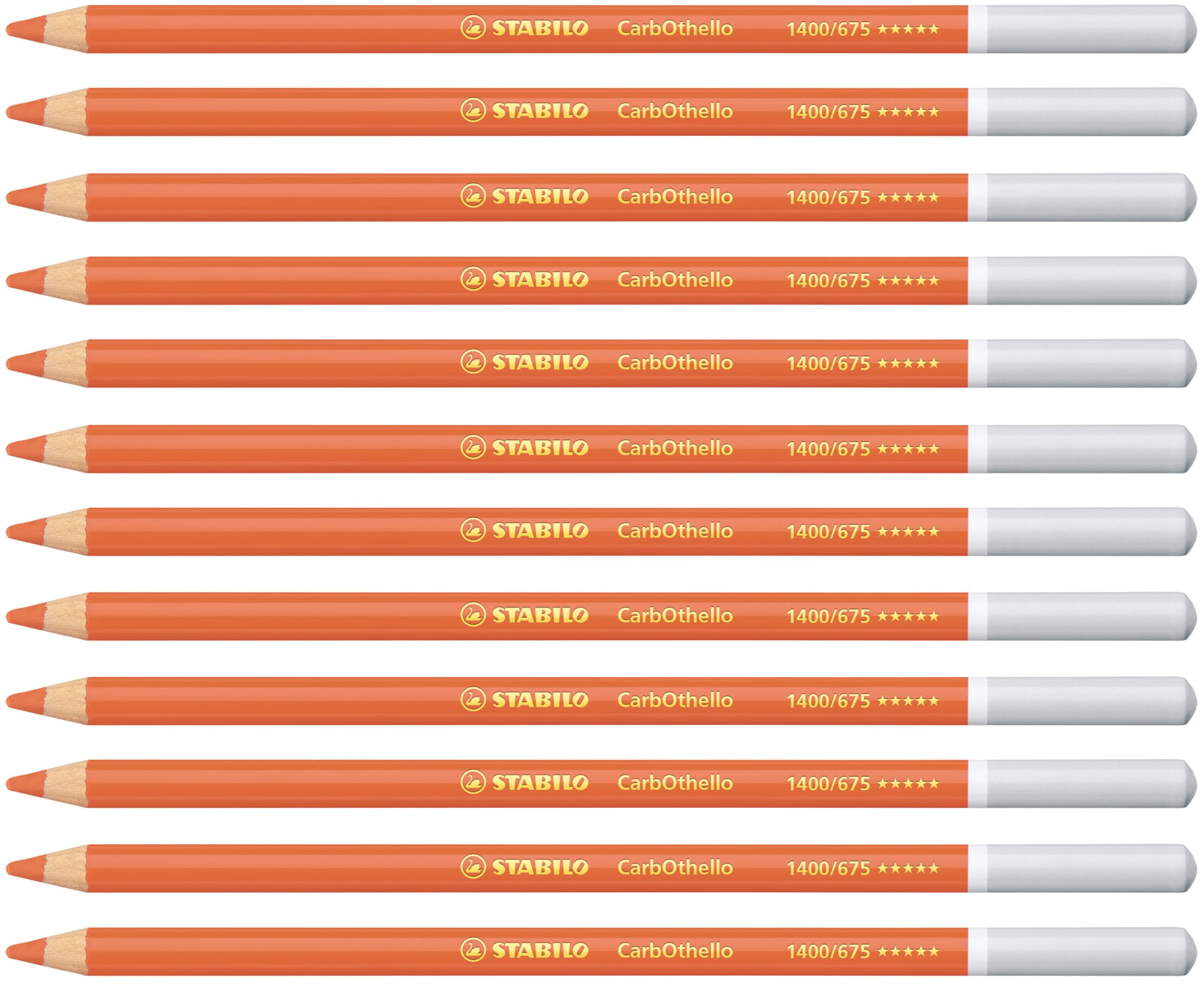 STABILO CarbOthello - Chalk-Pastel Pencil - Pack of 12 - French Red Ochre