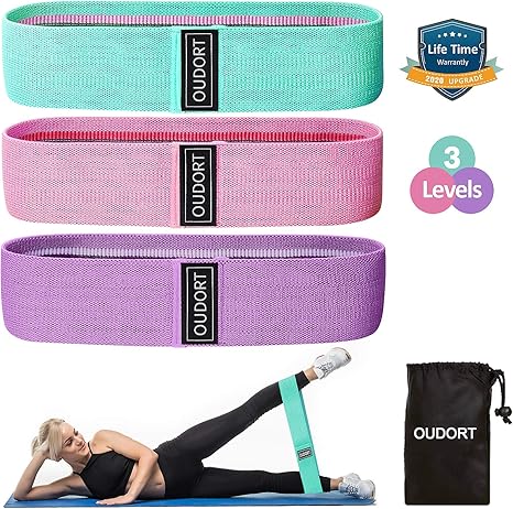 Oudort Bandas de Resistencia, Set de 3 Bandas Elásticas Fitness y ...