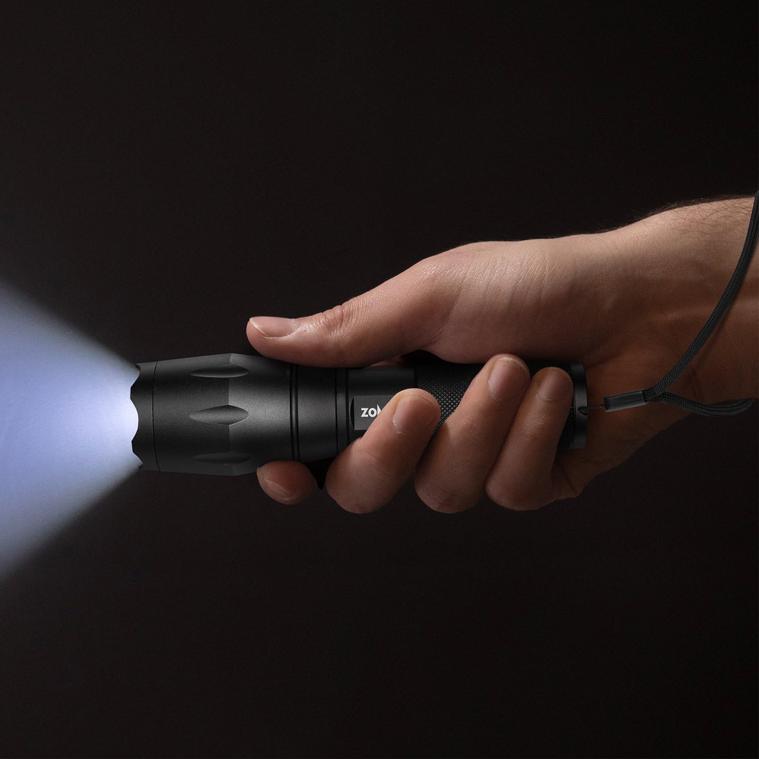 ZONAPA Tactical LED Flashlight (2-Pack) High Lumens, 5 Ultra-Bright Lighting Modes Strobe, SOS | Indoor, Outdoor Emergency, Camping, Hiking, Security | Waterproof, Zoomable - - 