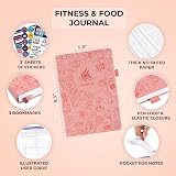 Clever Fox Fitness & Food Journal – Undated A5 Hardcover Light Pink view 2