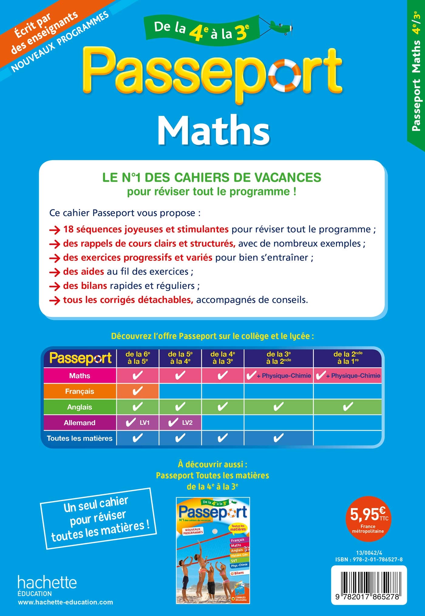 Amazon Fr Passeport Cahier De Vacances 2020 Maths De La 4e A La 3e Semat Mireille Livres