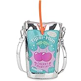 Novelty Cherry Fruit Juice Pouch Novelty Purses and Handbags Mini Crossbody Bag with Adjustable Strap