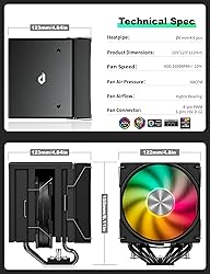 CPU Cooler Air, Dual Tower ARGB CPU Cooler with