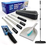 TDBS Rubber Broom Long Handle Rubber Bristles Sweeper Squeegee 120cm view 1