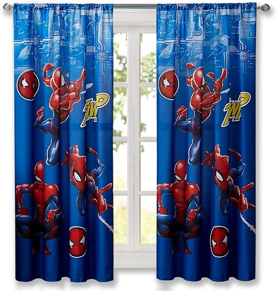 Kid's Curtains 2 Panel Marvel Super Hero Adventures Spiderman