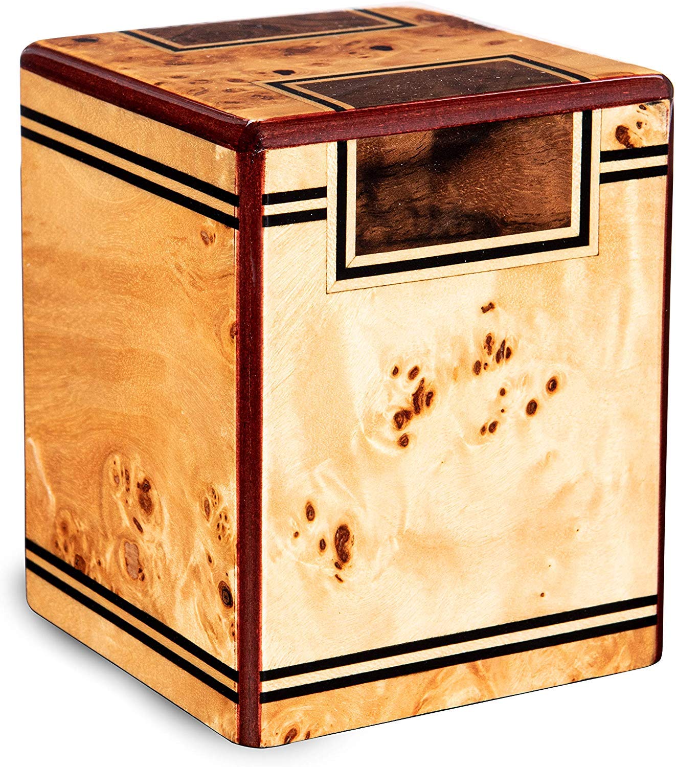 Chateau Urns - Chateau Collection - Keepsake Cremation Urn - Small Wooden Memorial Box for Ashes - Small Urn (up to 29 lbs) - Chambord