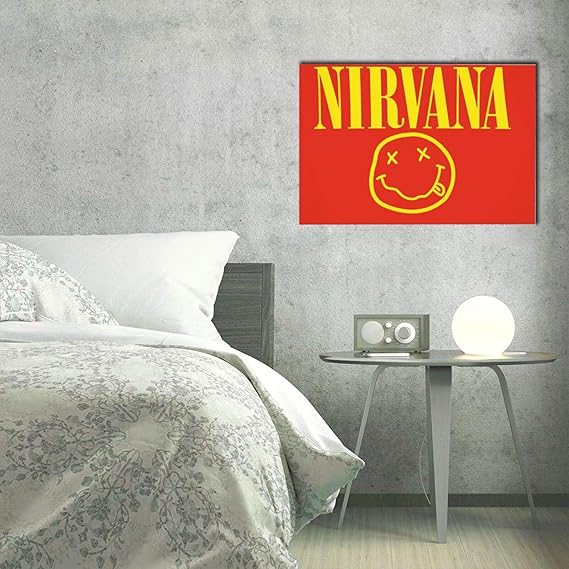 Amazon Co Jp ニルヴァーナ Nirvana 壁の絵 壁掛け 部屋飾り インテリア絵画 リビング絵画アートプリントポスタ装飾 祝い 贈り物 フレームレス装飾塗装 40 60cm ホーム キッチン