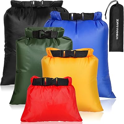 ZAVAREA Waterproof Dry Bag Set 1.5L 2.5L 3.5L 4.5L 6L Lightweight Bags