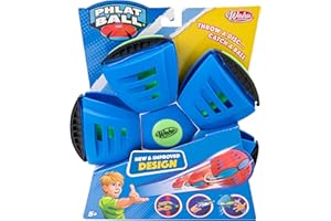 WAHU Phlat Ball Classic Flying Saucer Ball Toy for Kids Ages 5+, Collapsible Time Delay Frisbee Flying Disc Toy, Throw a Disc Catch a Ball, Blue