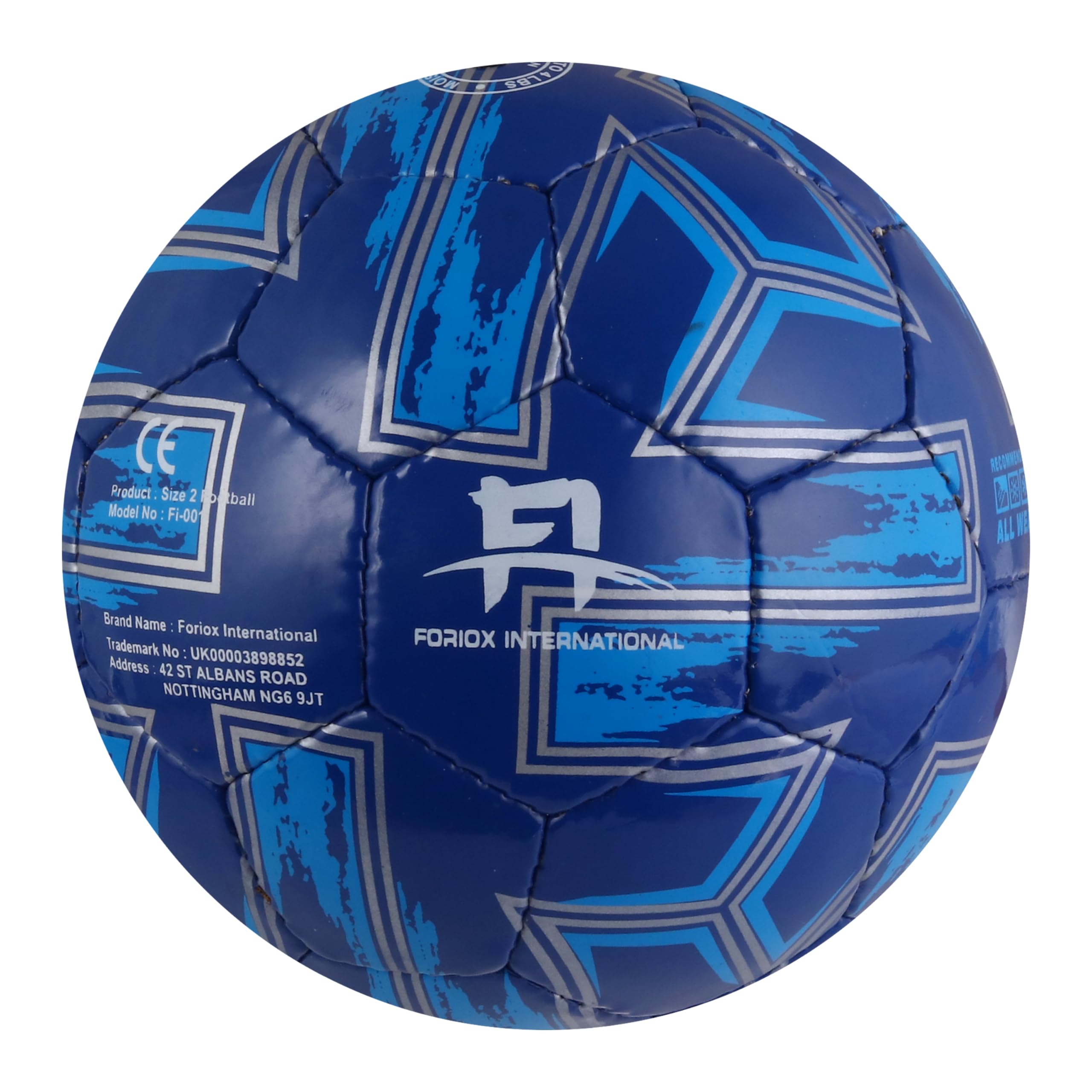 Foriox International Size 3 Kids Football Ball, Cartoon Toddler Footballs for Kids Boys/Girls Gift Training Soccer Indoor & Outdoor for Games (Size 3, Blue)