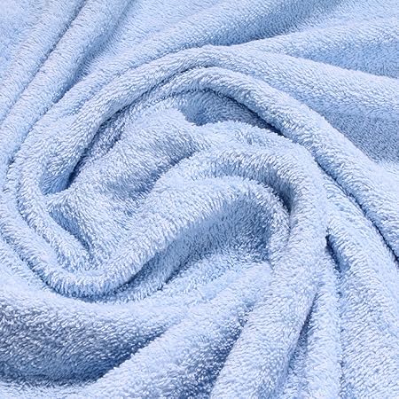 Stoff Baumwolle Frottee hellblau Frotté zweiseitig Baumwollstoff weich