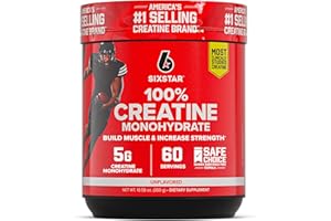 Six Star 100% Creatine Monohydrate Powder - Unflavored Micronized Creatine Monohydrate Supplement for Workout Performance, Muscle Building & Strength - Creatine Powder for Women & Men - 60 Servings