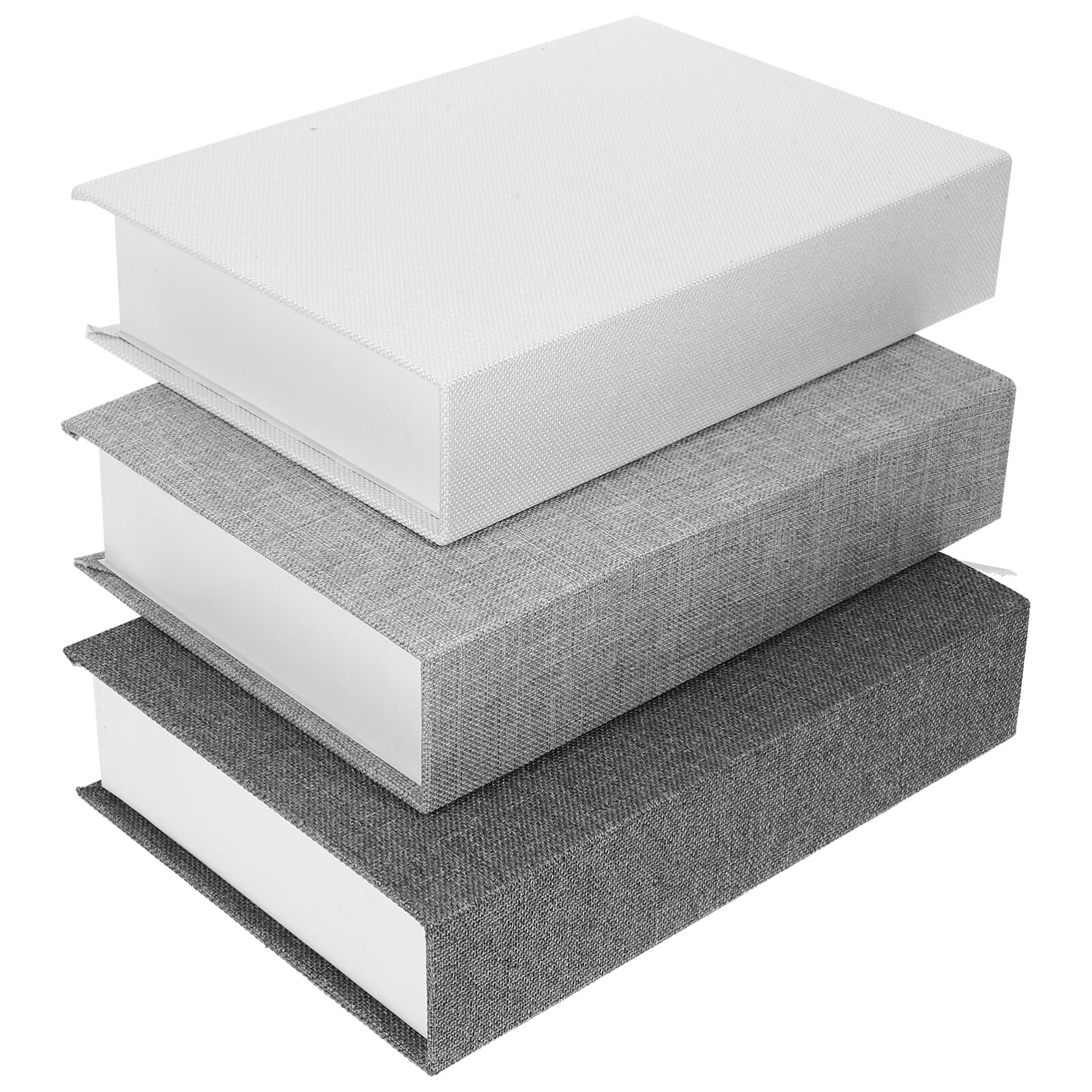 TOPBATHY Faux Books Decorative Linen Book Boxes 8.66 Inch Realistic Simulation Storage Organizer for Home Office Bookshelf Decoration