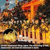 LITYBY Fairy Lights Outdoor Waterproof 25M 220LED 8 Modes Warm White view 5