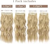 AliLeader 4PCS Clip in Hair Extensions 20in Curly Synthetic Brown view 2