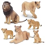 Toymany 6PCS Realistic Lion Figurines with Lion