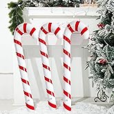 3pcs 35 Inch Inflatable Christmas Candy Cane for Christmas Decorations, Outdoor Holiday Decorations by QIFU