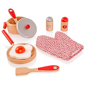 childrens wooden pots and pans