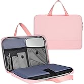 17-17.3 Inch Laptop Briefcase for Women Ladies Bag with Organizer for New HP Envy 17.3, Dell Inspiron 17/Dell G3 G7 17.3, Lenovo Ideapad 330 L340 17.3, TUF 17.3, MSI GS75 GL75 GF75 17.3" Case, Pink