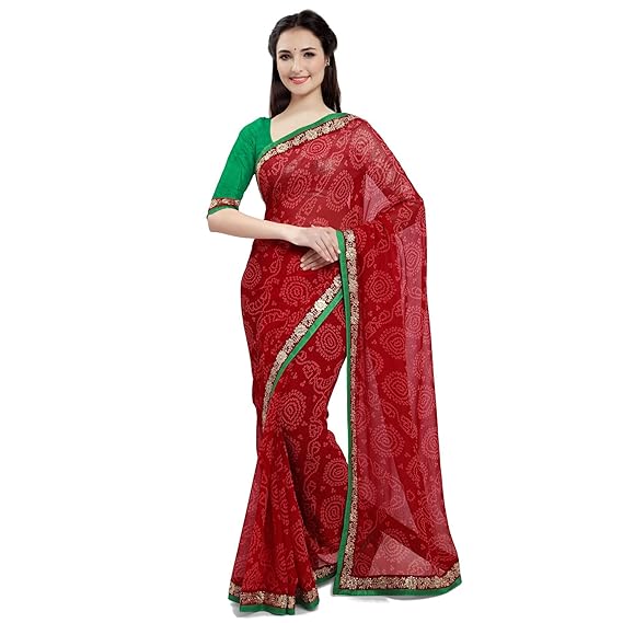 Chiffon With Blouse Piece Saree