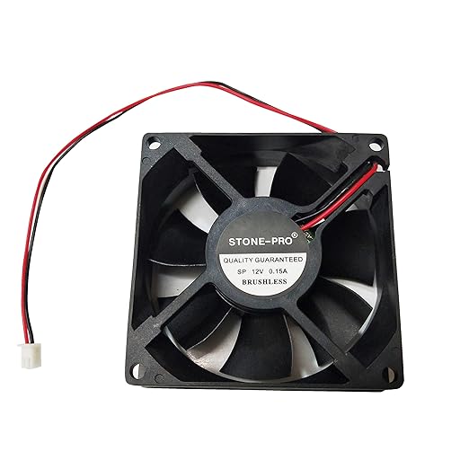 STONEPRO 12 volts Fan 3Inch Square (80 * 80 * 25 MM) 12 V DC