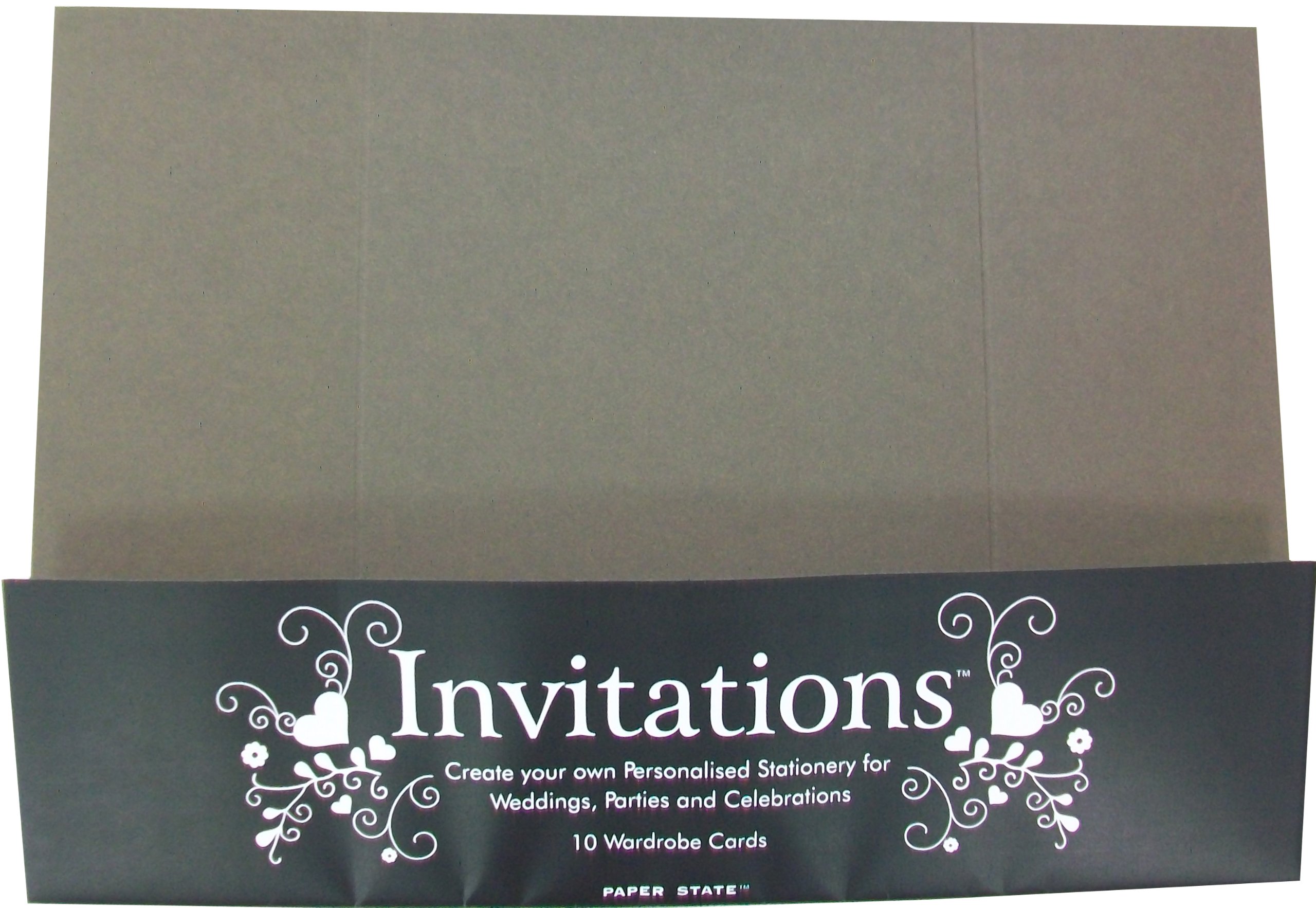 Paper State Invitations Wardrobe Card - Chocolate (10 Sheets)