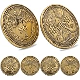 6/Pack Yes No Challenge Coin Bulk Decision Maker Divination Collector's Medallion Souvenir Divination Flip Coin Lucky Metal Coins Party Game Supplies