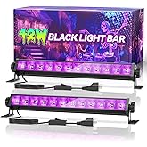 2 Pack 42W LED Black Light Bar, Blacklight with 6FT Cord+Switch+Plug, Glow in The Dark Black Lights Party Supplies for Halloween Decorations, Fluorescent Poster, Body Paint, Classroom, Bedroom