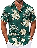 COOFANDY Mens Floral Beach Button Down Shirt