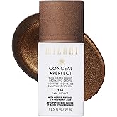 Milani Bronzer- Sun Kiss Bronzing Drops, Conceal + Perfect Liquid Bronzer for Sheer, Weightless Coverage & Hydration enriched with Peptides & Tripeptides - Dark
