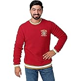 FOCO San Francisco 49ers NFL Mens Sherpa Crewneck Sweater - L