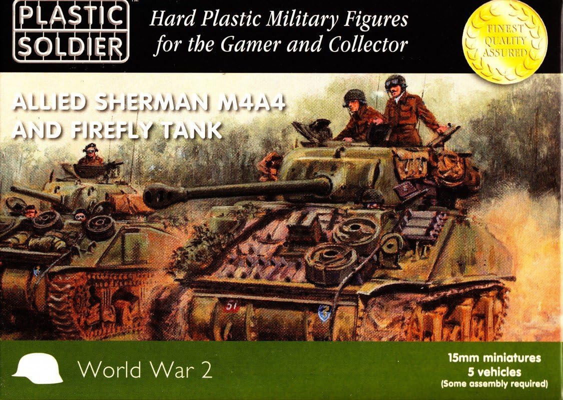 Easy Assembly Sherman M4A4 and Firefly Tank 15 mm Miniature