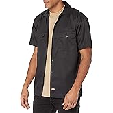 Dickies Men's Short Sleeve Flex Work Shirt – Mechanic & Construction Button Down Shirt, Durable Twill