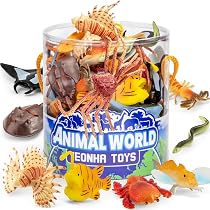 Amazon.com: Yeonha Toys 60 Piece Mini Zoo Animal Toy with Gift Box ...