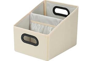 AOKJOY Car Seat Organizer Collapsible Passenger Seat Organizer Car Caddy Organizer Backseat Car Storage Organizer Front Seat for Kids beige, M