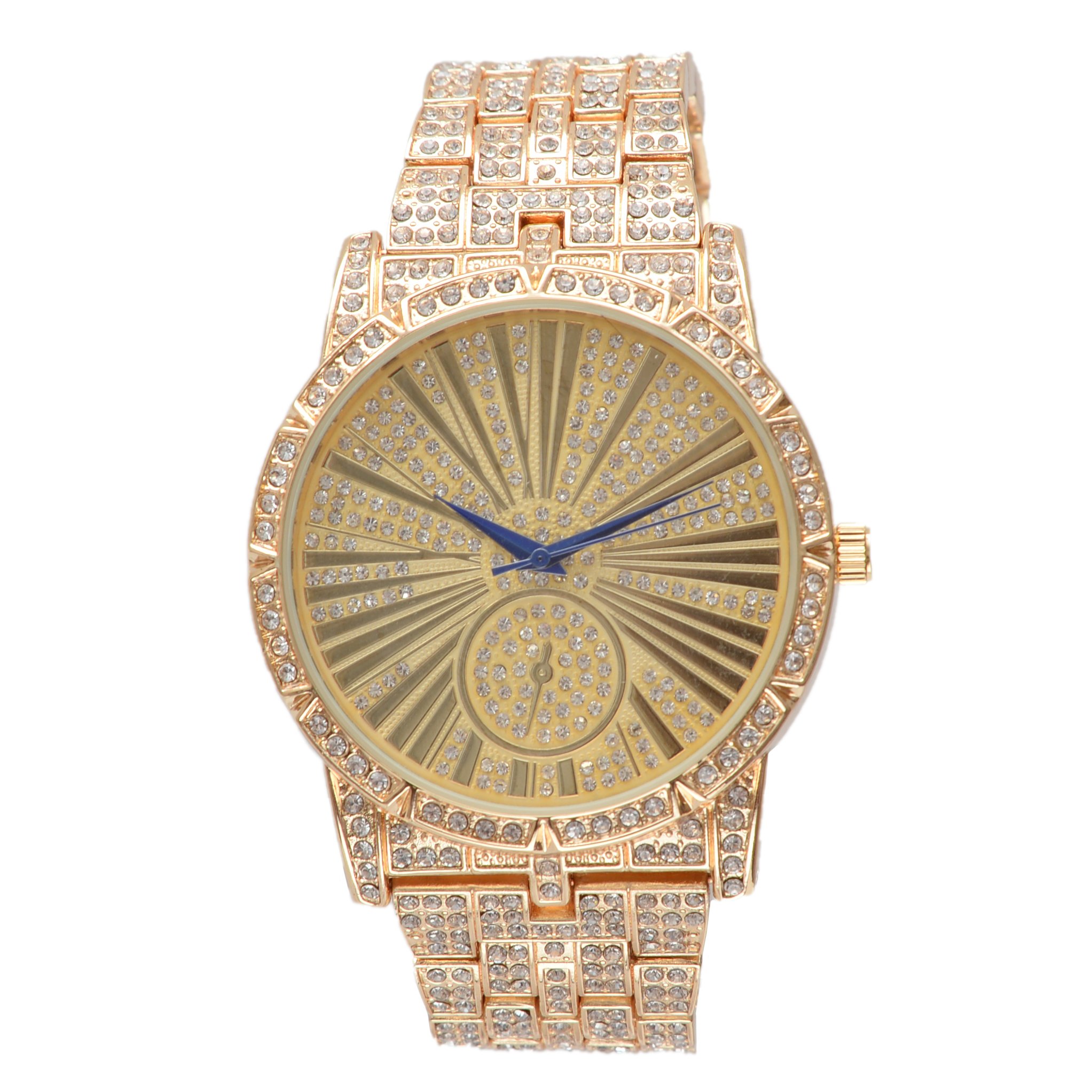Charles Raymond Variety of Bling-ed Out Trendy Mens Hip Hop Watches - 2023 Blast, Gold - L0503, Hip hop