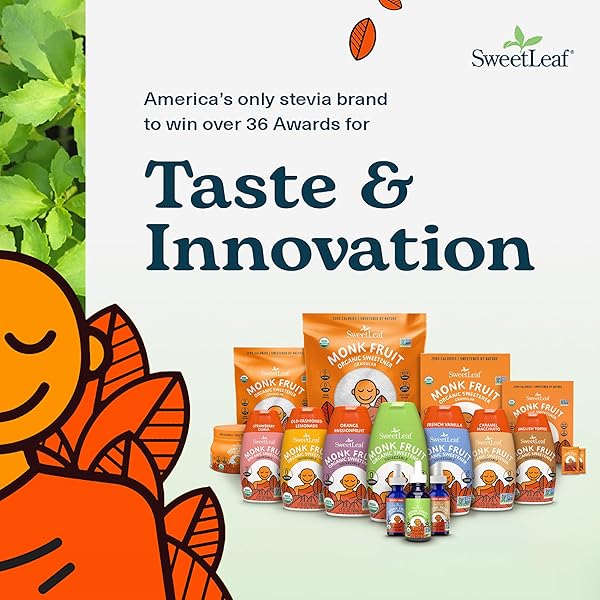 SWEETLEAF CARAMEL LIQUID MONK FRUIT – MONK FRUIT LIQUID SWEETENER DROPS, ORGANIC MONK FRUIT EXTRACT, ZERO CALORIE SWEETENER, SUGAR FREE, KETO FRIENDLY, ERYTHRITOL FREE – 1.7 FL OZ