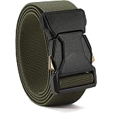 CHAOREN Tactical Belt - 1.5" Work Belt for Military EDC | Heavy Duty Quick Release Zinc Alloy Buckle, Stretchy Nylon for EMT EMS Hiking