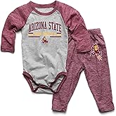 Wes and Willy Baby College Sports Fan Long Sleeve One Piece and Pant Set