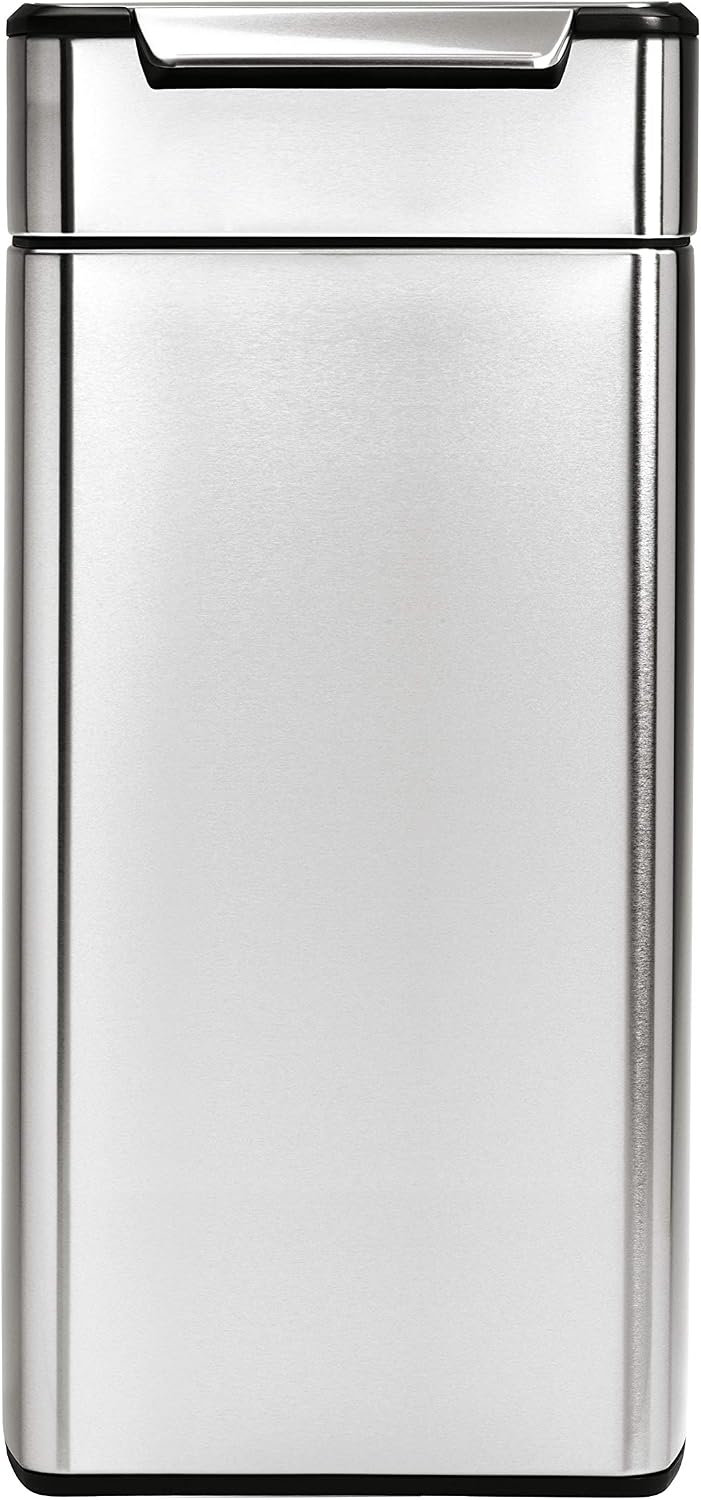 simplehuman CW2015 30L Rectangular Touch-Bar Kitchen Bin, Easy Open Touch-Bar, Stay-Open Lid, Inner Bucket - Image 3